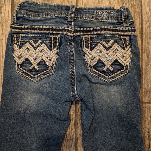 Grace Kids Denim Flare Jeans in Blue - Picture 4 of 6